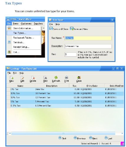 ECheckout ; Point of Sale Checkout For Restaurants, Inventory Management and Touch Screen Register Point of Sale Software; Software Only Windows Only ; 5 User License Windows PCs Only  [Windows PCs CD-ROM] รูปที่ 7