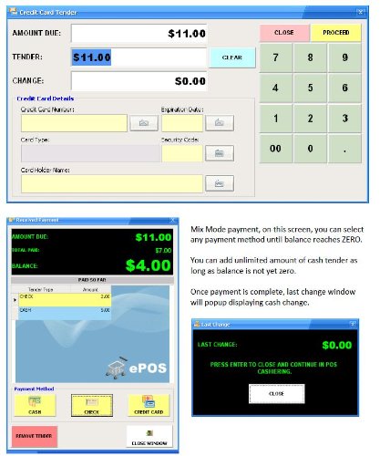 ECheckout ; Point of Sale Checkout For Restaurants, Inventory Management and Touch Screen Register Point of Sale Software; Software Only Windows Only ; 5 User License Windows PCs Only  [Windows PCs CD-ROM] รูปที่ 6