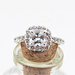 รูปย่อ Size R 1/2 bondsnet 18k 18ct White gold GP Band Wedding Crystal Lab Diamond Ring TD-178 รูปที่2