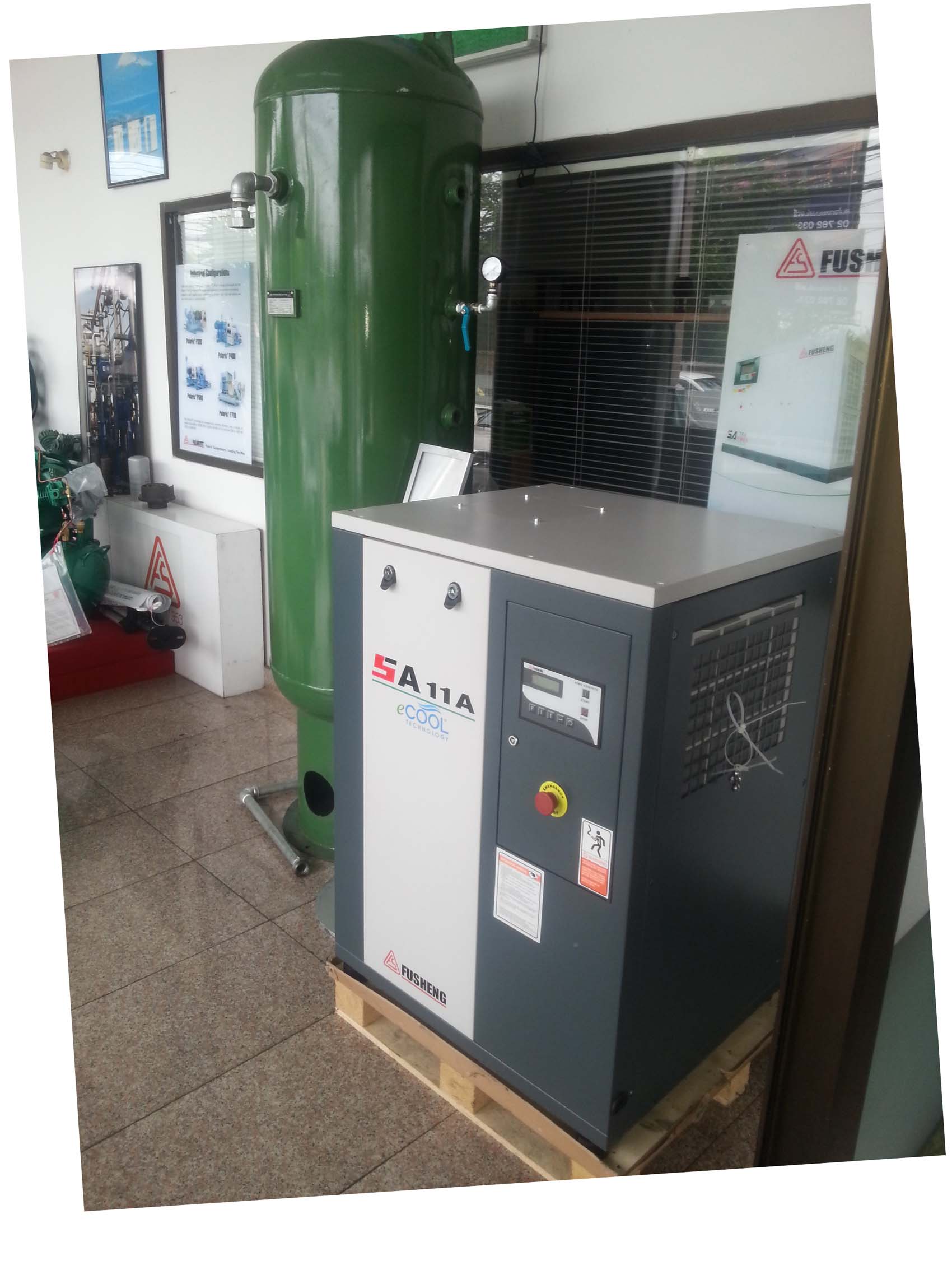 ปั้มลมลูกสูบ Fusheng ฟูเซ็ง มือสอง ถูกมาก มาก  air comp Air dryer เครื่องทำลมแห้ง  รูปที่ 4