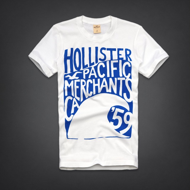 เสื้อยืดแฟชั่นผู้ชาย Hollister รุ่น PC Highway T-Shirt สี WHITE รูปที่ 1