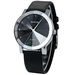รูปย่อ SINOBI Crystal Elegant Mens Women Black Quartz Leather Wrist Quartz Watch Gift SNB021 รูปที่1