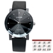 รูปย่อ SINOBI Crystal Elegant Mens Women Black Quartz Leather Wrist Quartz Watch Gift SNB021 รูปที่6