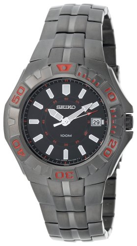 Seiko Men's SGEE57 Sporty Dress Black Ion Finish Watch รูปที่ 1