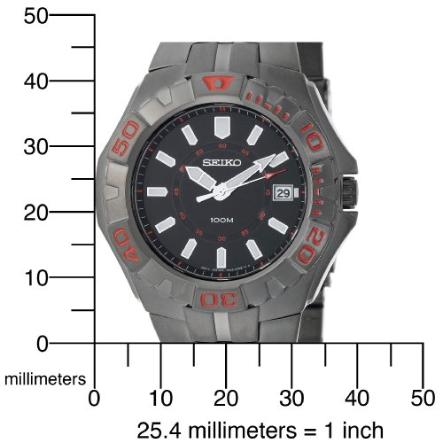 Seiko Men's SGEE57 Sporty Dress Black Ion Finish Watch รูปที่ 6