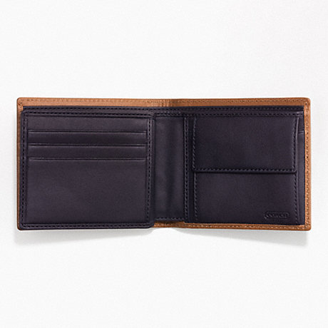 กระเป๋าสตางค์ผู้ชาย COACH HERITAGE WEB LEATHER ID COIN WALLET F74617 รูปที่ 3