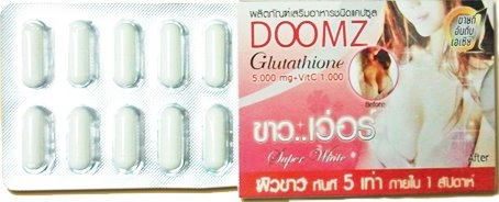 DOOMZ ดูม ขาวเว่อร์ Glutathione 5000mg+VitC 1000mg วิตามินปรับผิวขาว ภายใน 1 สัปดาห์ รูปที่ 1