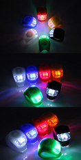 ไฟติดจักรยาน 2 LED แบบซิลิโคน (1 ชิ้น)