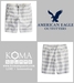 รูปย่อ กางเกงขาสั้นแฟชั่นผู้ชาย American Eagle 9" PREP PATTERNED SHORT - GREY รูปที่3