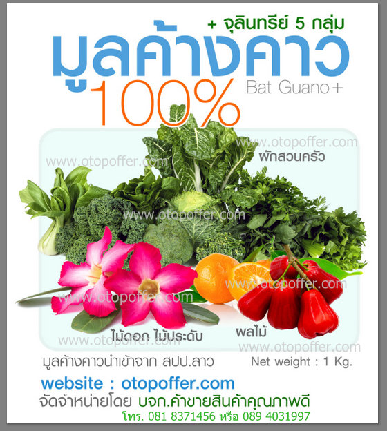 จำหน่าย มูลค้างคาวแท้ ขี้ค้างคาว มูลค้างคาว 100 % ปุ๋ยขี้ค้างคาว ราคาพิเศษ สัมปทานจากถ้ำในประเทศลาวโดยตรง รูปที่ 3