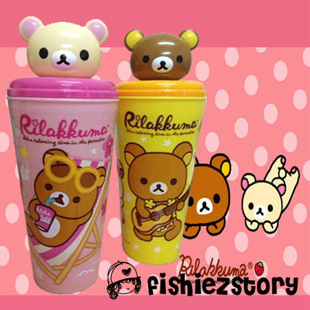 แก้วน้ำรีแลกคุมะหัวโต (Rilakkuma Big Glass) รูปที่ 3
