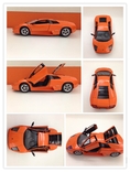 รถเหล็ก โมเดล Lumborghini murcielago สีส้ม ขนาด 1:24