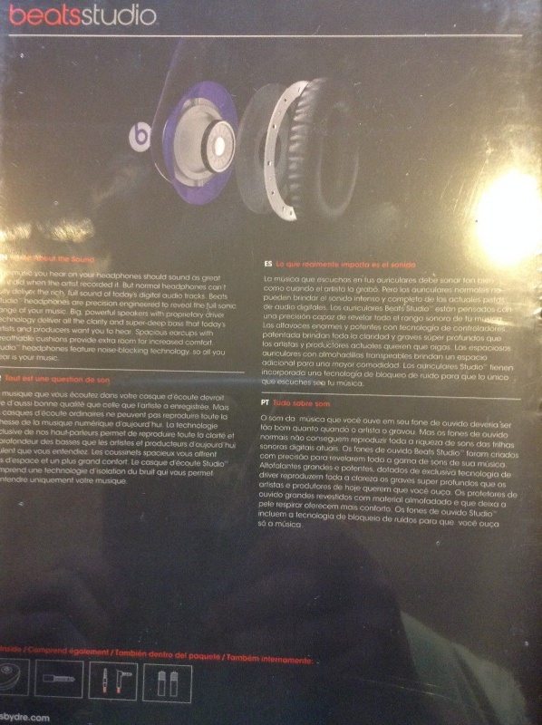 Beats by Dr.Dre รุ่น Studio สีม่วง ของแท้ ยังไม่แกะ seal ขายเพราะซื้อมาผิดสี รูปที่ 5