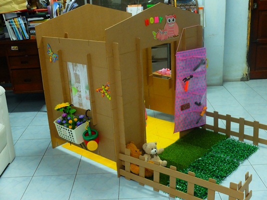 ขายบ้านของเล่นเด็ก บ้านเด็ก ขนาดเท่าตัวเด็ก ของเล่นบ้านตัวต่อ ประกอบง่าย เล่นสนุก ตกแต่งให้สวยงามตามจินตนาการ รูปที่ 6