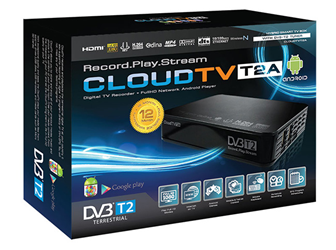 CloudTV T2a 4in1 Digital TV , Hd Player , Android , IPTV เครื่องเดียวครบของใหม่ 2500บาทตั้งเวลาอัดรายการได้ รูปที่ 1