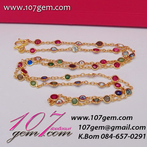 สร้อยคอเพชร สร้อยคอพลอย อุบะพลอย มือสอง หลุดจำนำ จากร้าน www.107gem.com รูปที่ 1