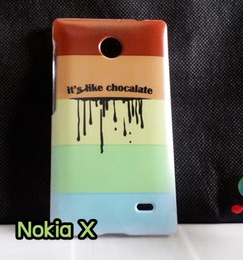 M748-12 เคสแข็ง Nokia X ลาย Chocolate รูปที่ 1