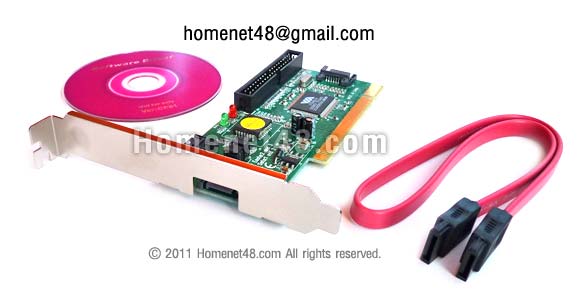 PCI Card to 3sata (1Out 2 In) + 1 IDE รูปที่ 1