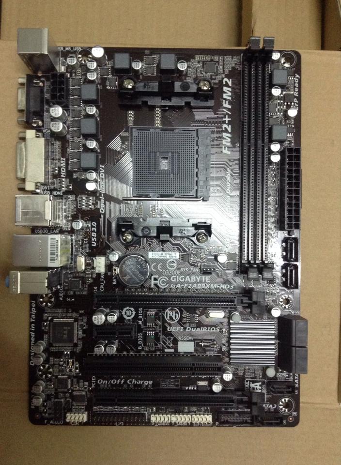 ขายเมนบอร์ด gigabyte GA-F2A88XM-HD3  supports AMD FM2+/FM2 A-series APU  1800 ไม่เคยผ่านการใช้งาน รูปที่ 1