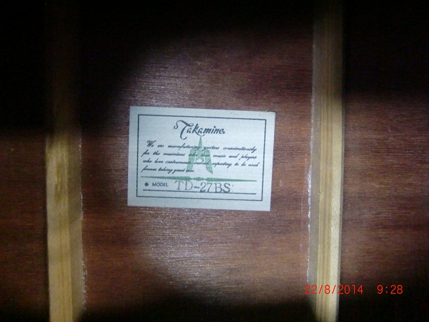 ขาย Takamine TD-27 BS ของแท้ญี่ปุ่น 100 % รูปที่ 6