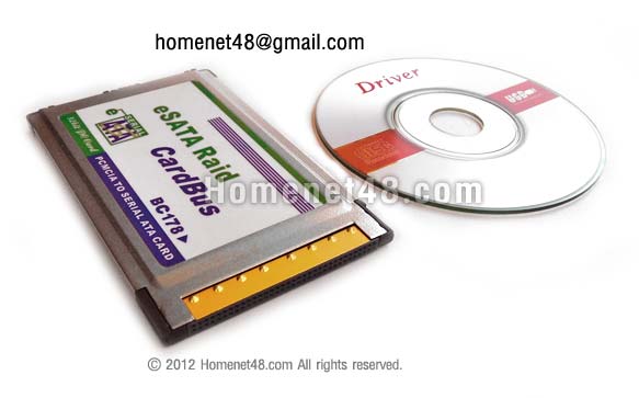 PCMCIA Card to E-SATA 2 Port (32 Bits) รูปที่ 1