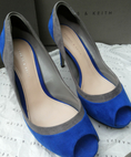 รองเท้า charles and keith รุ่น ck1- 60360574 สี blue มือสอง size 39