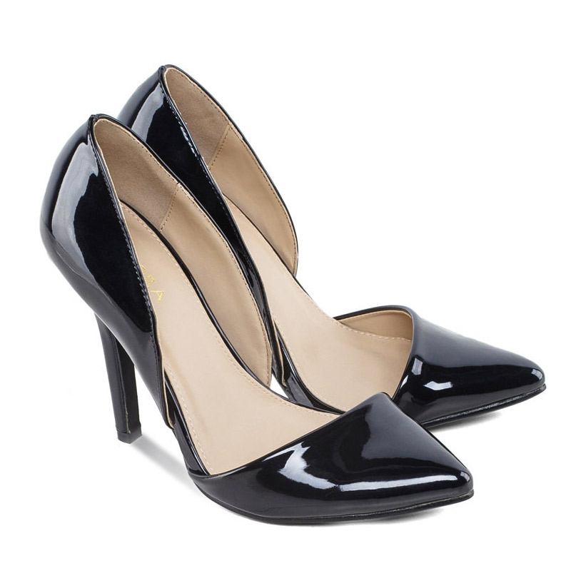 รองเท้าส้นสูง หัวแหลม D’Orsay สีดำ จากแบรนด์ EZRA รูปที่ 1