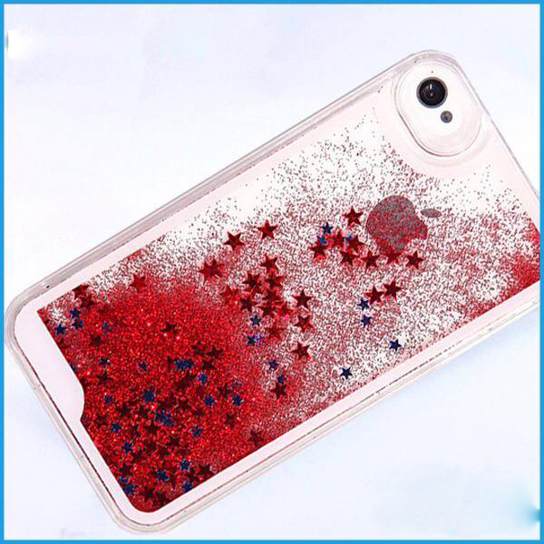 เคสไอโฟน5S เคสแข็งใสแบบฝาหลัง ด้านในจุน้ำกากเพชร รูปที่ 2