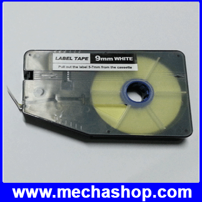 ริบบอน พิมพ์ติดสายไฟ สำหรับ เครื่องพิมพ์ปลอกสายไฟ L-MARK Label Tape 9mm white(TPM024) รูปที่ 1