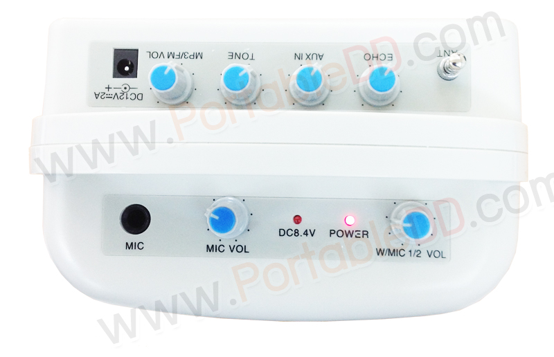 DECCON PWS-210UT เครื่องเสียงกระเป๋าหิ้ว ไมค์ลอยคู่ พร้อม USB/SD เล่น MP3/FM (ไมค์ลอยใช้ได้พร้อมกัน2ไมค์) รูปที่ 5