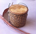 กระติ๊บไม้ไผ่ ขนาดกลางจากลำต้นไม้ไผ่ทนทานพิเศษ Unique MediumKratib Basket Bamboo Trunk - พร้อมส่ง ราคา200บาท
