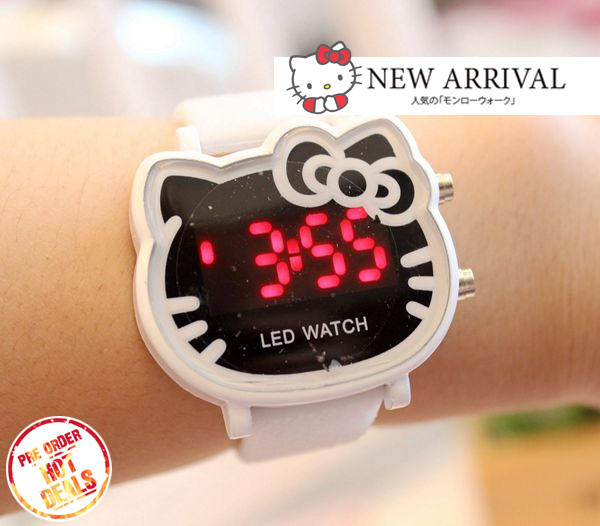 นาฬิกา หน้าคิตตี้  แบบ LED-Limited Edition น่ารักมุ้งมิ้ง รูปที่ 6