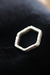 รูปย่อ แหวนเงินหกเหลี่ยม Handmade hexagonal ring in hammered silver wire รูปที่2