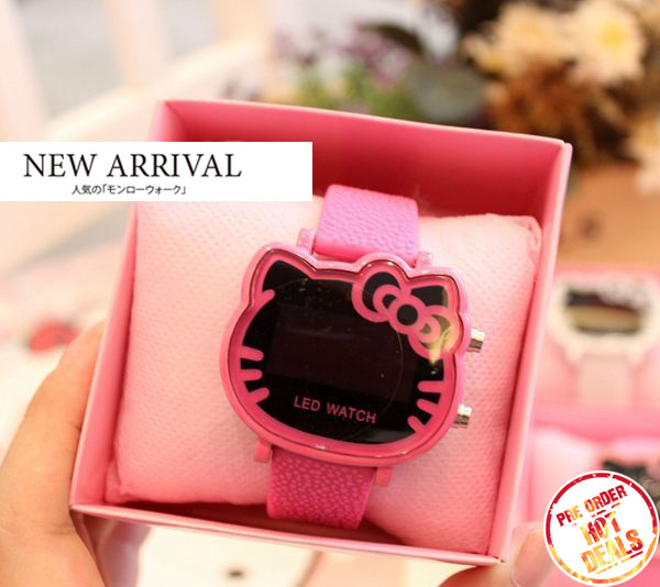 นาฬิกา หน้าคิตตี้  แบบ LED-Limited Edition น่ารักมุ้งมิ้ง รูปที่ 4
