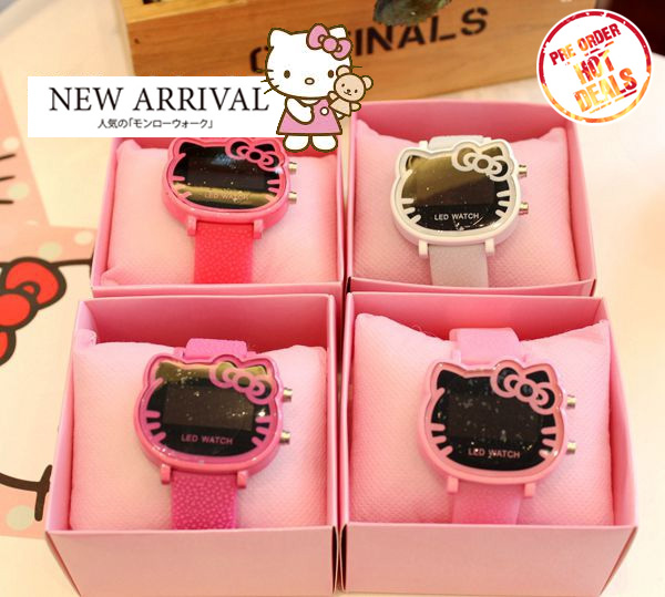 นาฬิกา หน้าคิตตี้  แบบ LED-Limited Edition น่ารักมุ้งมิ้ง รูปที่ 2