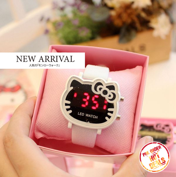 นาฬิกา หน้าคิตตี้  แบบ LED-Limited Edition น่ารักมุ้งมิ้ง รูปที่ 3