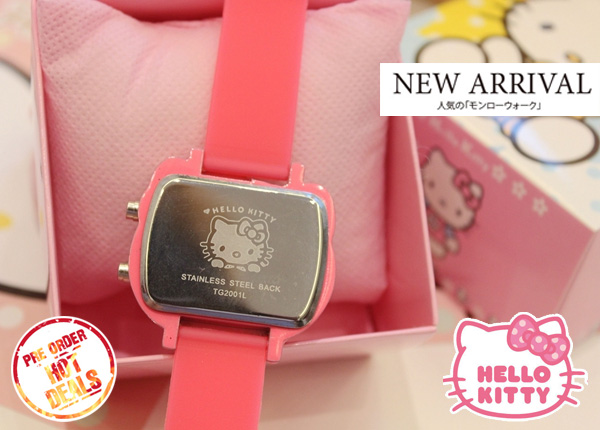 นาฬิกา หน้าคิตตี้  แบบ LED-Limited Edition น่ารักมุ้งมิ้ง รูปที่ 7