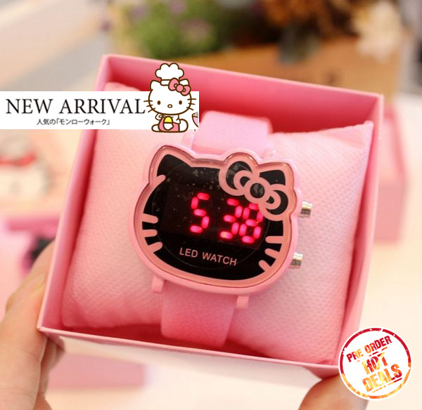 นาฬิกา หน้าคิตตี้  แบบ LED-Limited Edition น่ารักมุ้งมิ้ง รูปที่ 5