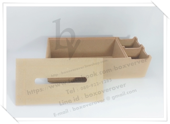 กล่องทิชชู ไม้ mdf ขนาด 34x14x9cm สำหรับเดคูพาจ รูปที่ 2