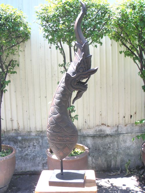 หัวพญานาคไม้แกะสลัก รูปที่ 3