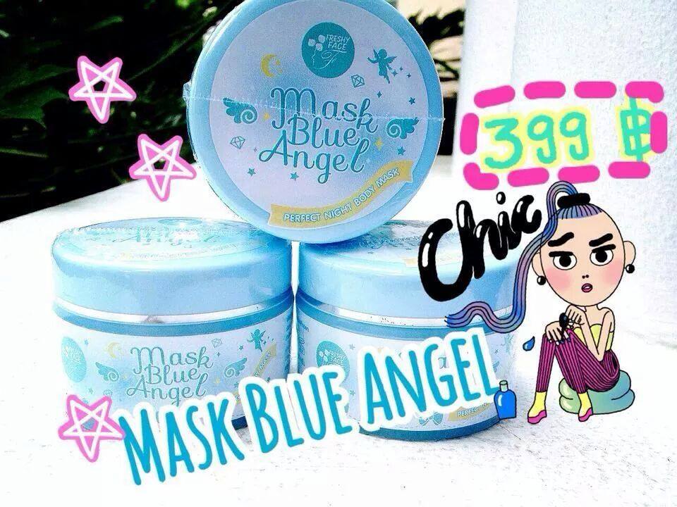 Mask Blue Angel By Freshy Face ผลิตภัณฑ์คุณภาพสูงเนื้อครีมเข้มข้นประสิทธิภาพสูงเพื่อความขาวส่วนผสมของกลูต้าไธโอนเข้มข้น รูปที่ 1