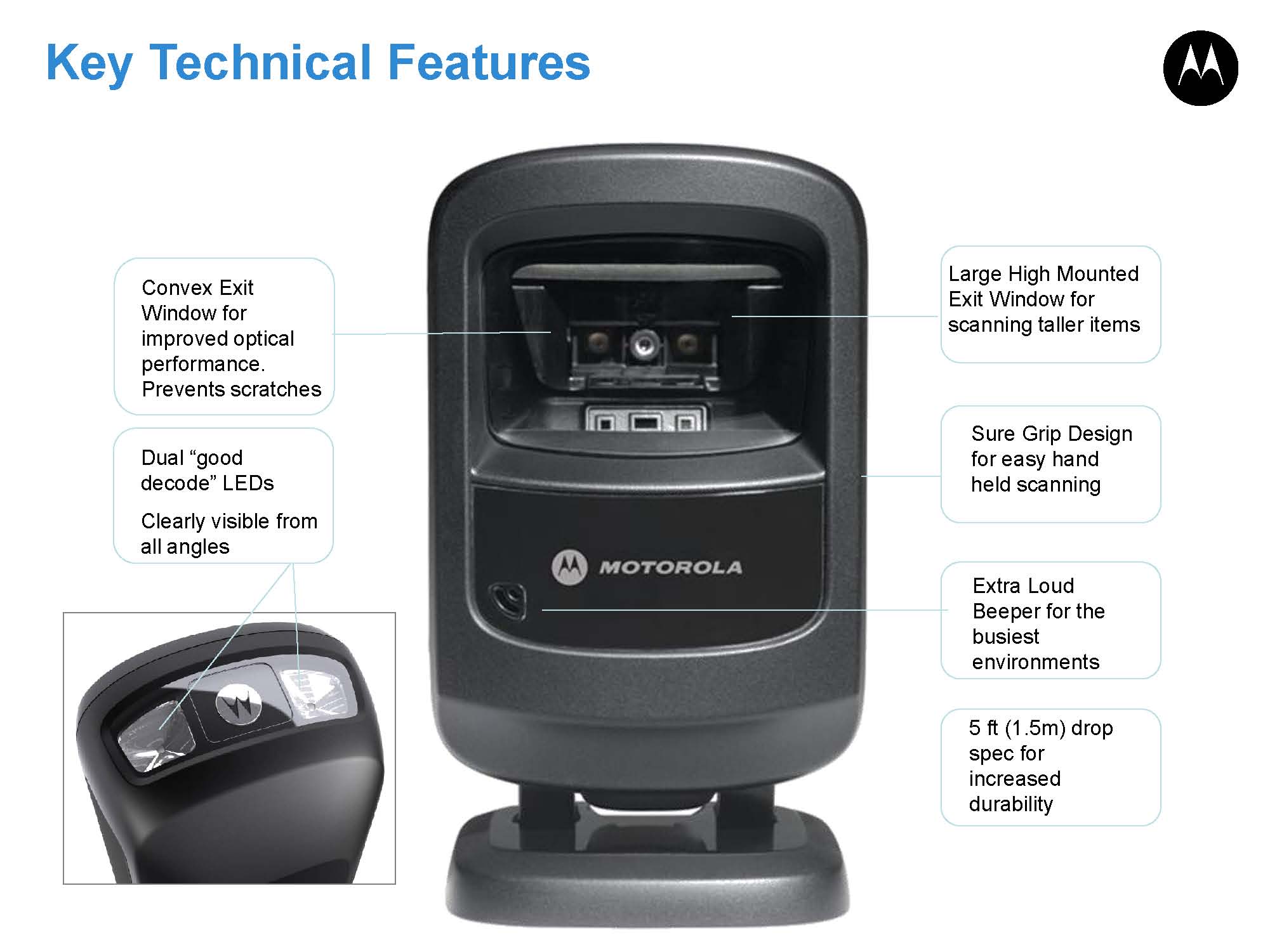 จำหน่าย บาร์โค้ด DS9208-SR The DS9208-SR presentation imager scans virtually any bar code on a variety of surfaces, from รูปที่ 4