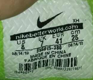 รองเท้า 100 ปุ่ม NIKE MERCURIAL VICTORY IV TF - สีเขียว size UK-7 EUR-41 รูปที่ 3
