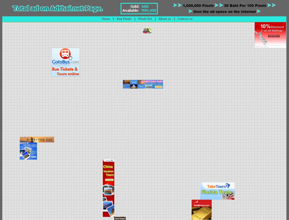 พื้นที่โฆษณาออนไลน์ พิกเซล หน้าแรกเว็บไซต์ ราคาสบายๆ รูปที่ 2