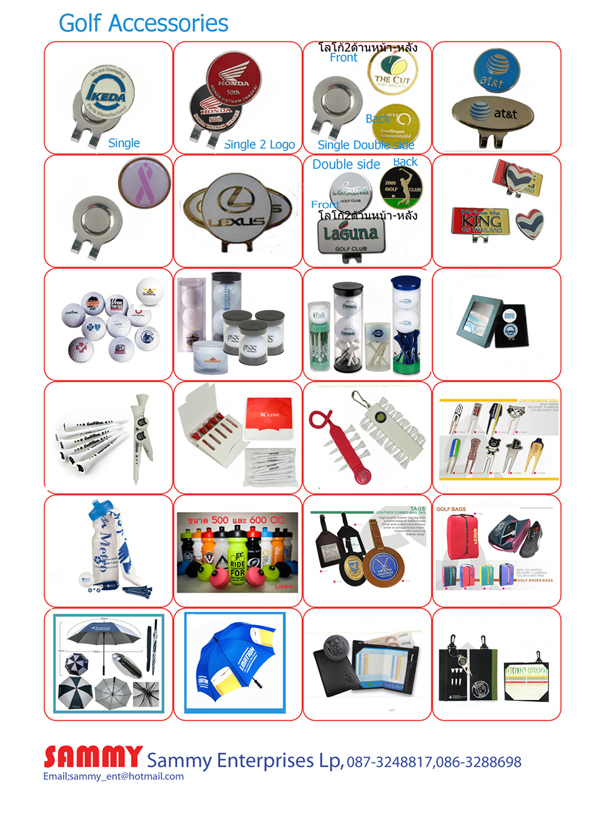 Golf Ball Marker,Golf Tee,Golf Ball with Logo,รับผลิตกอล์ฟบอลมาร์คเกอร์ และอุปกรณ์ รูปที่ 2