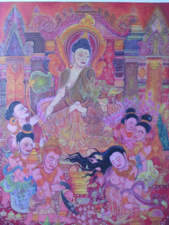 ภาพวาด (ใช้ศิลปะลาวโบราณ) รูปที่ 3