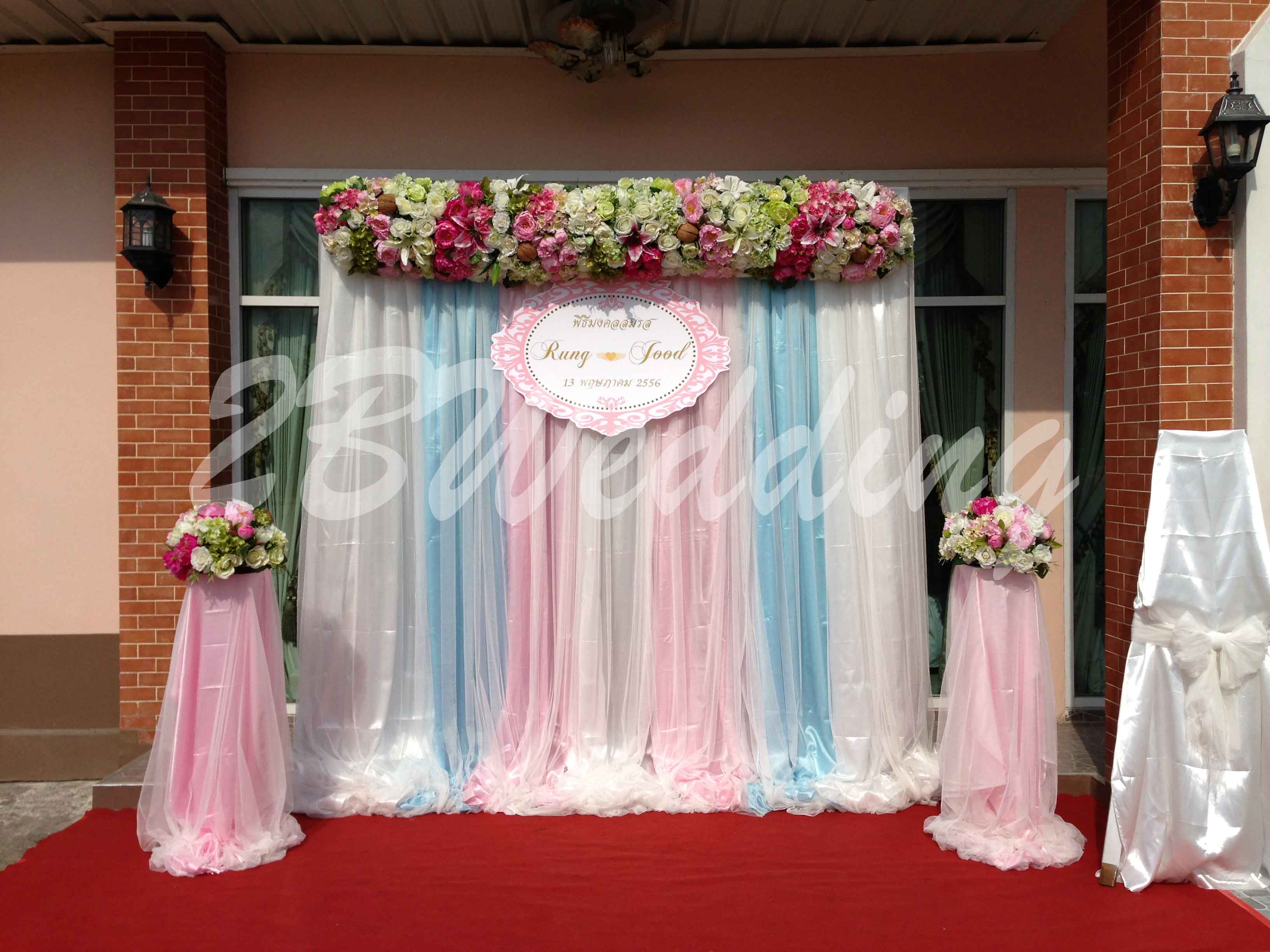 ซุ้มถ่ายรูปงานแต่งงานแบบดอกไม้ประดิษฐ์ ราคาเริ่มต้นเพียง 3,000 บาท รูปที่ 2