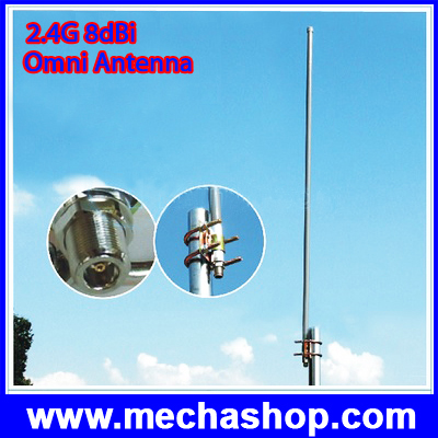 เสาขยายสัญญาณ เสาสัญญาณภายนอก ต่อกับเราท์เตอร์โมเด็ม 2.4G Outdoor Antenna Omni Fiberglass Antenna 8dBi(WBA015) รูปที่ 1