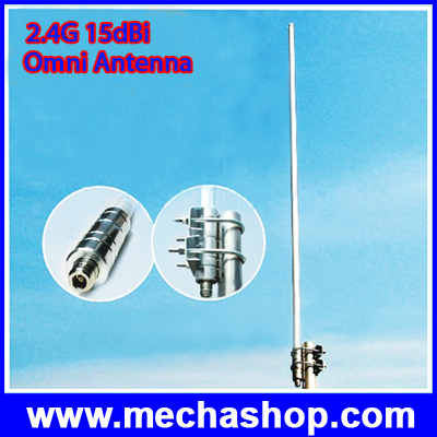 เสาขยายสัญญาณ เสาสัญญาณภายนอก ต่อกับเราท์เตอร์โมเด็ม 2.4G Outdoor Antenna Omni Fiberglass Antenna 15dBi (WBA017) รูปที่ 1