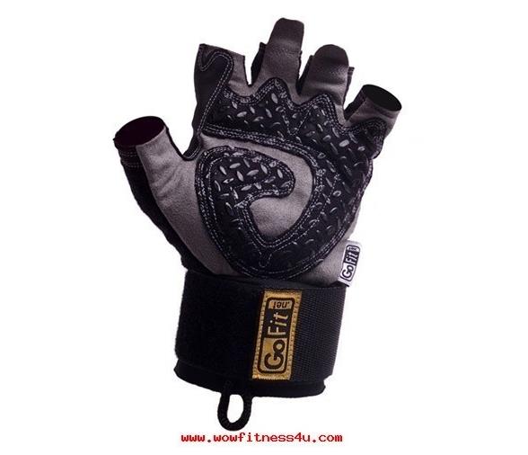 ถุงมือฟิตเนส fitness ถุงมือกีฬา ถุงมือยกเวท GoFit Diamond-Tac Weightlifting Gloves with Wrist Wrap รูปที่ 1